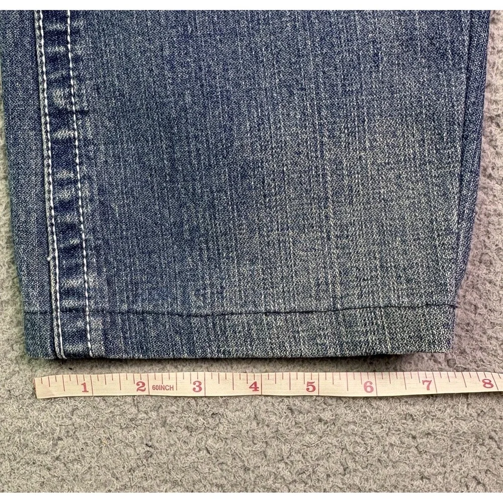 VTG Y2K True Religion Jeans Mens Blue 36x28 Flap Back Streetwear USA Stitch